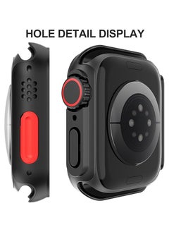 Generic ELMO3EZZ for Apple Watch 45mm Screen Protector Case, [ Looks Like Ultra Protector Case ] Tempered Glass Unique Design Case Cover for iWatch Series 7/8/9 Series SE 2 45mm (Black for iWatch 45mm)  - Image 2