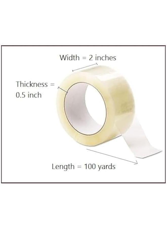 Generic Clear Packaging Tape 2 Inch X 100 Yards Heavy Duty Strong Packing Tape For Sealing Parcel Boxes Moving Boxes Houses Large Mailing Bags Office Supplies 6 Rolls  - Image 4