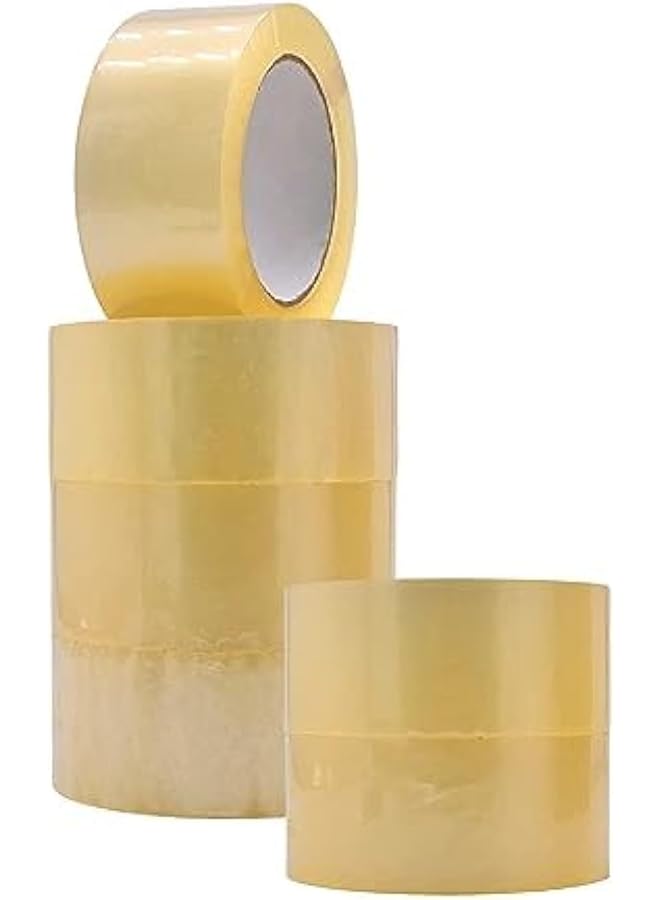 Generic Clear Packaging Tape 2 Inch X 100 Yards Heavy Duty Strong Packing Tape For Sealing Parcel Boxes Moving Boxes Houses Large Mailing Bags Office Supplies 6 Rolls  - Image 1