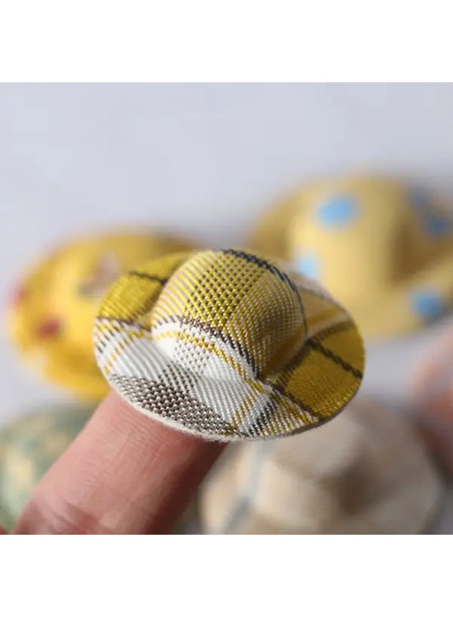 1pc 1 12 Scale Miniature Hat Ornament DIY Garden Scene Decor Vibrant Durable Polyester - Image 1