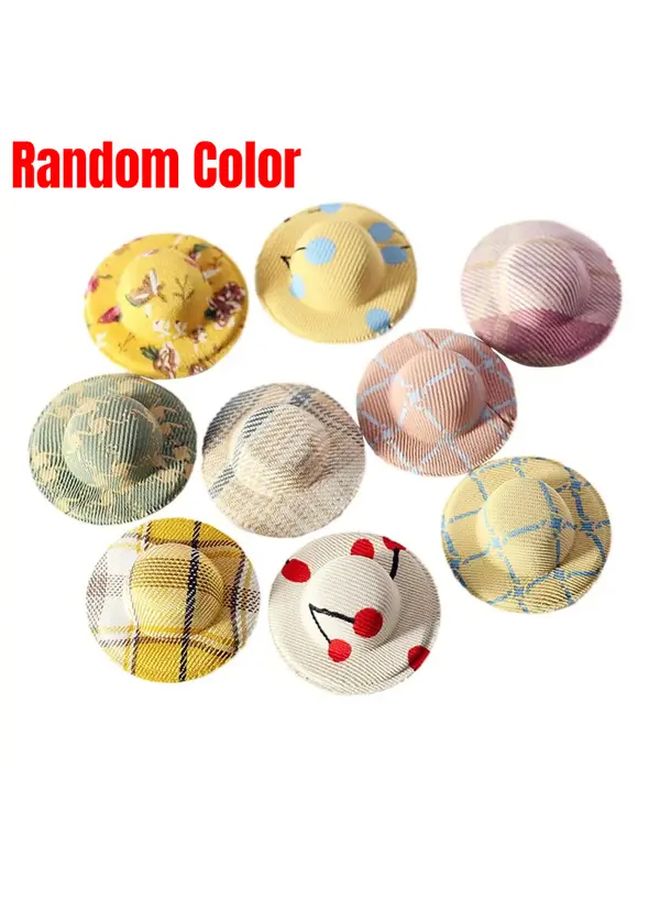 1pc 1 12 Scale Miniature Hat Ornament DIY Garden Scene Decor Vibrant Durable Polyester - Image 2