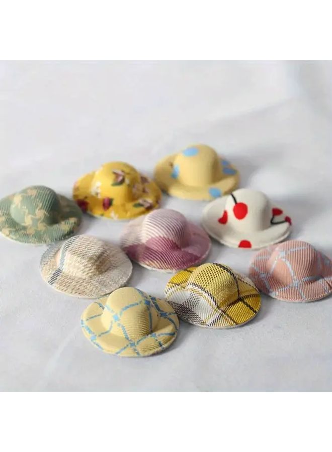 1pc 1 12 Scale Miniature Hat Ornament DIY Garden Scene Decor Vibrant Durable Polyester - Image 4