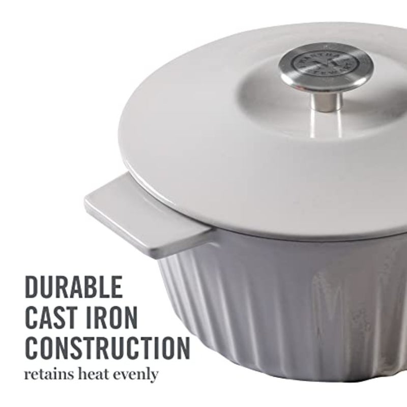 Eastholm 3-Quart Enameled Cast Iron Dutch Oven - Grey - Image 4