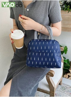 VAOdo Lunch Box Bag Insulation And Cold Insulation Portable Thickened Tote Bag Children's Bento Box Bag （Blue）  - Image 4