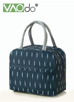 VAOdo Lunch Box Bag Insulation And Cold Insulation Portable Thickened Tote Bag Children's Bento Box Bag （Blue）  - Image 1
