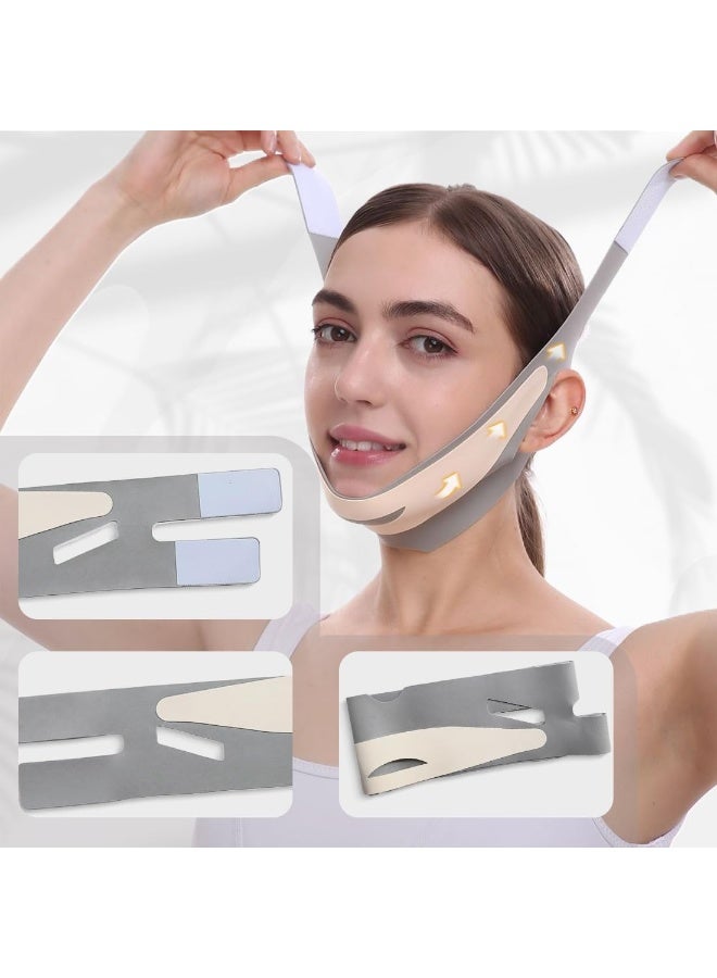 جهاز تدليك الوجه الأصلي على شكل حرف V للعناية بالبشرة، أداة تجميل لتحديد ملامح الوجه وتقليل الذقن المزدوج للاستخدام اليومي - Image 4