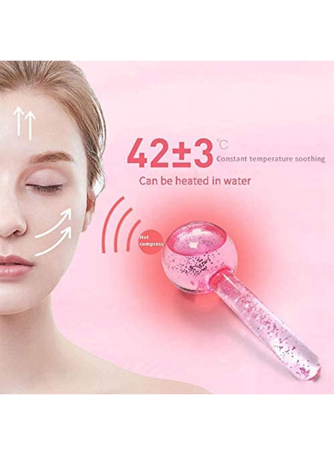 Crystal Ice Roller Globes for Face and Eye Massage - Soothing & Skin Tone Unifying (2 Pieces) - Image 3