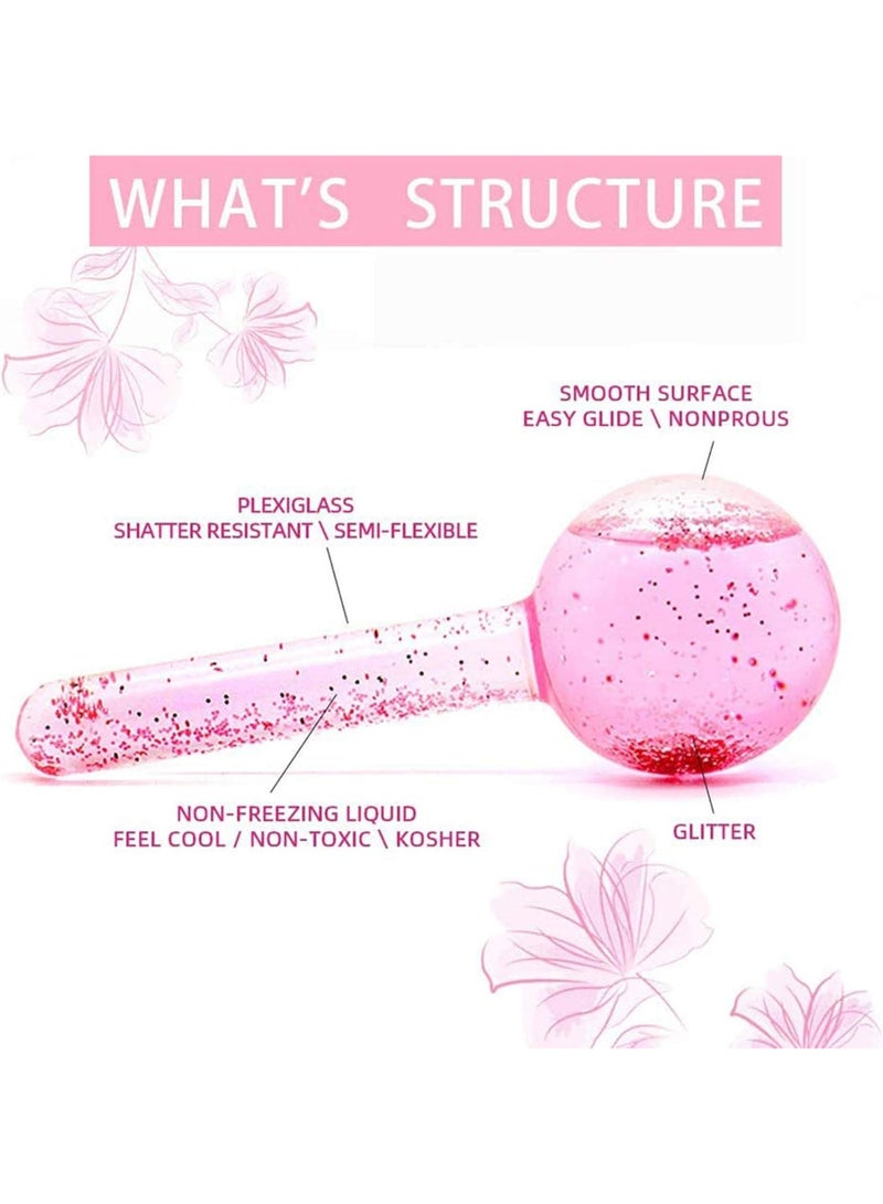 Crystal Ice Roller Globes for Face and Eye Massage - Soothing & Skin Tone Unifying (2 Pieces) - Image 5