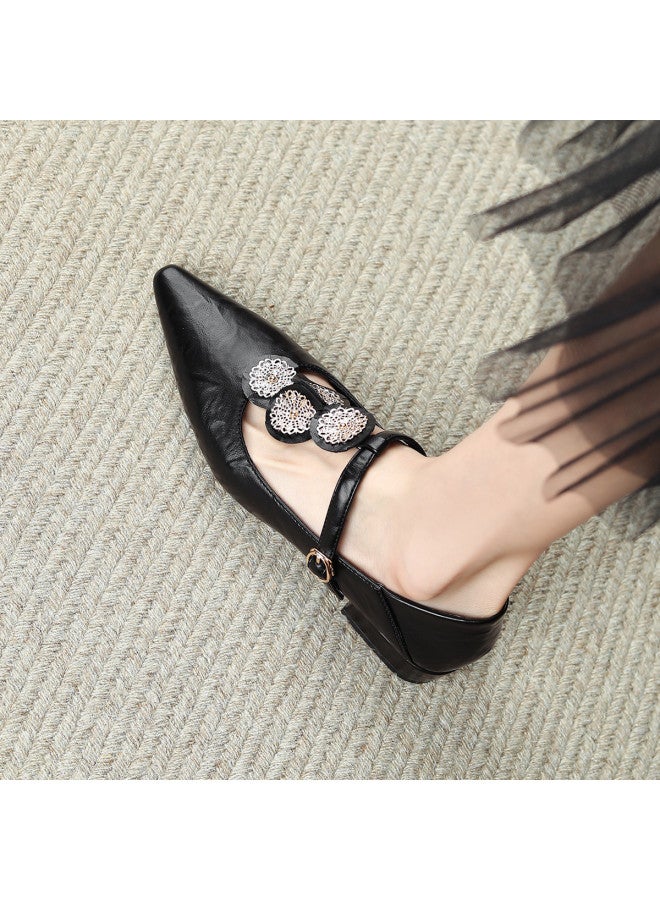 SAFIYA Saturday's 2025 New Spring/autumn Mary Jane Shoes, Versatile Pointed-toe Fashion Shoes For Women, Low-cut Flats - Image 4