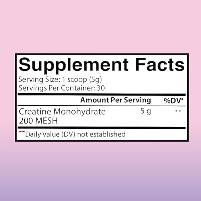 Angry Supplements مسحوق مشروب كرياتين مونوهيدرات للنساء - 100% كرياتين نقي مجهر، 5 جرام لكل حصة - دعم الطاقة والتعافي - مناسب للكيتو والنباتيين، بدون نكهة (150 جرام، 30 حصة) - Image 4
