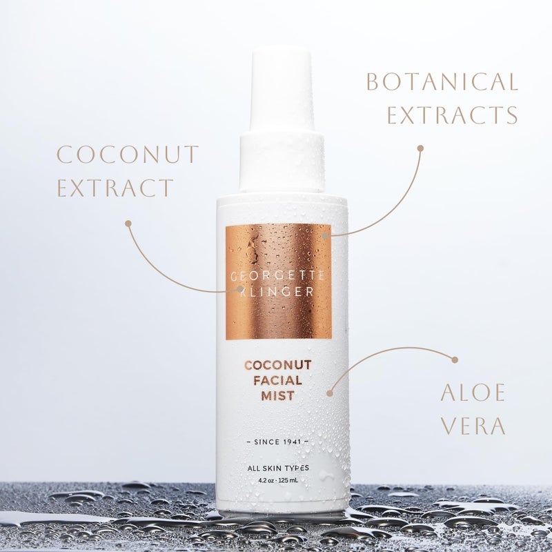 Georgette Klinger Coconut Facial Mist - Hydrating, Long-Lasting Makeup Setting Spray with Moisturizing Antioxidants for Dewy Matte Face, Protects and Plumps Dehydrated Skin - 4.2 oz - Image 5