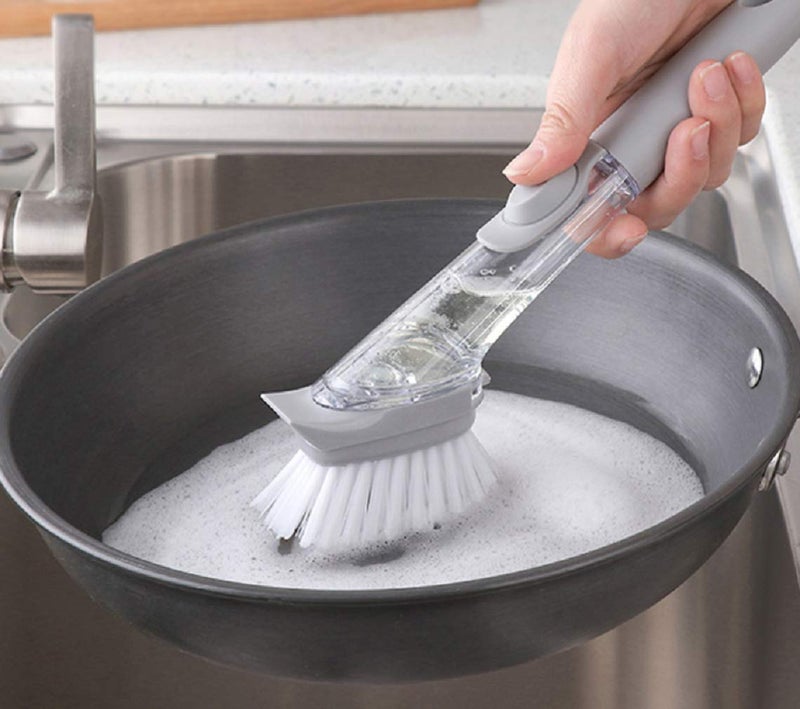 AVIROM Automatically Kitchen Cleaning Brush Scrubber Dish Bowl Cup etc Washing Sponge with Refill Liquid Soap Dispenser Best of Use Washing - Image 1