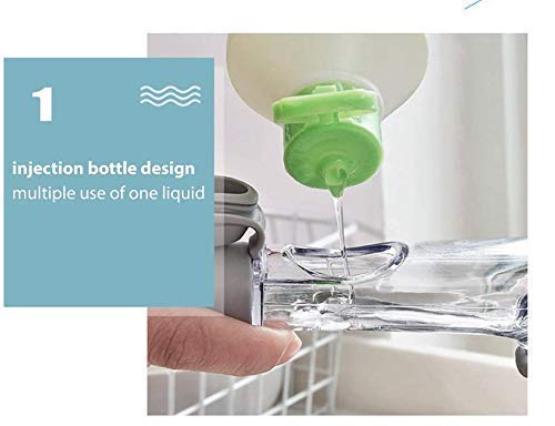 AVIROM Automatically Kitchen Cleaning Brush Scrubber Dish Bowl Cup etc Washing Sponge with Refill Liquid Soap Dispenser Best of Use Washing - Image 5
