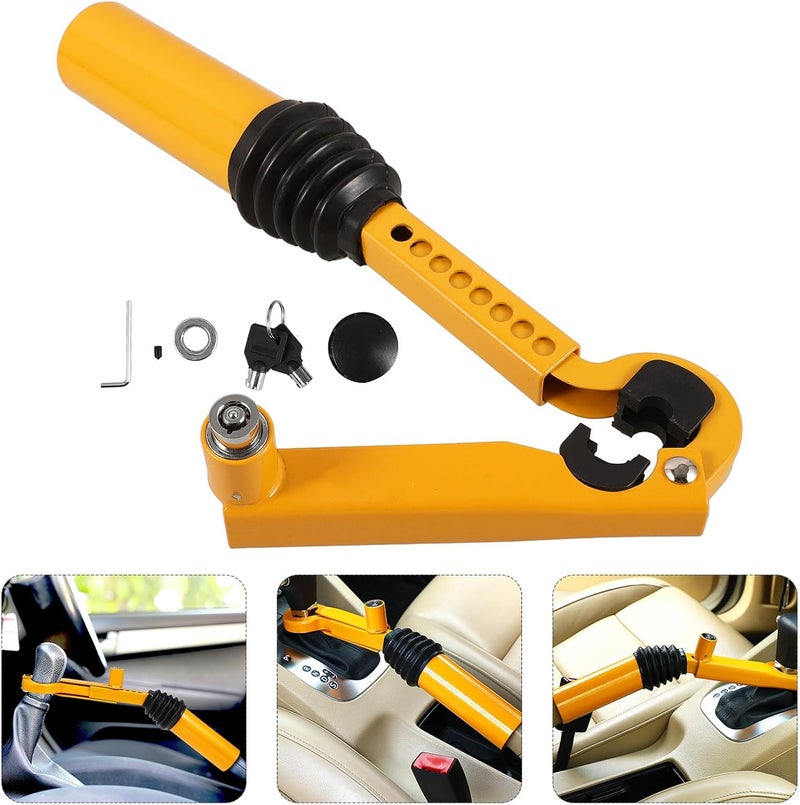 Adjustable Steel Car with Handbrake Anti-Theft Security Device for Vehicle Protection - Image 2