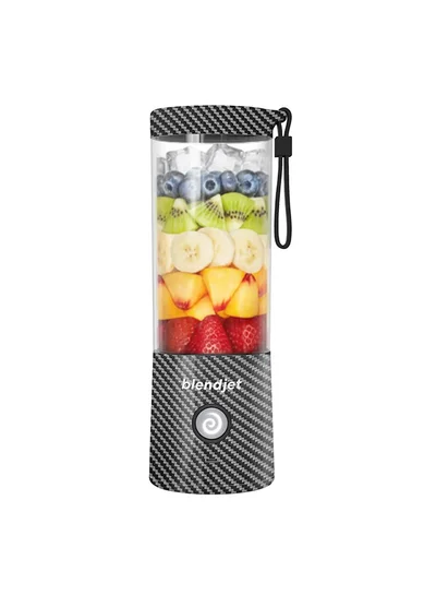 blendjet V2 Portable Blender Smoothie Maker, Personal Blender, Fruit Blender, Leak Proof Juicer, BPA-Free 475ml 200W Sports Bottle, USB-C Rechargeable, Ice Crusher with Stainless Steel Blades - Carbon Fiber
