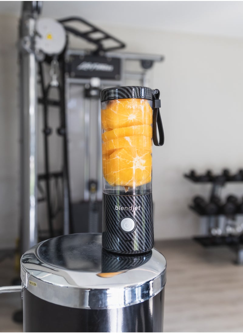 blendjet - V2 Portable Blender Smoothie Maker, Personal Blender, Fruit Blender, Leak Proof Juicer, BPA-Free 475ml 200W Sports Bottle, USB-C Rechargeable, Ice Crusher with Stainless Steel Blades - Carbon Fiber - Image 1
