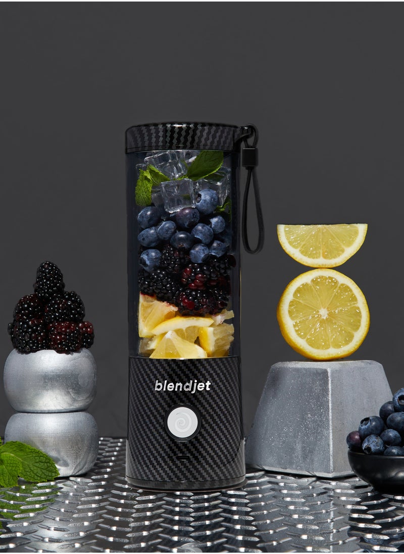 blendjet - V2 Portable Blender Smoothie Maker, Personal Blender, Fruit Blender, Leak Proof Juicer, BPA-Free 475ml 200W Sports Bottle, USB-C Rechargeable, Ice Crusher with Stainless Steel Blades - Carbon Fiber - Image 1