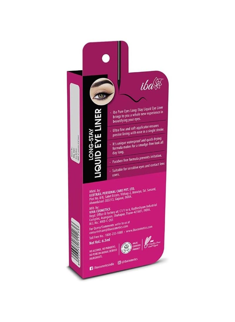 Iba Iba Long Stay Liquid Eyeliner Jet black 6.5ml  - Image 3