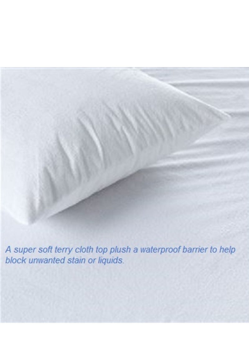 Premium Super Standard Size 75x50 Pillow Protector Waterproof Soft towel Surface