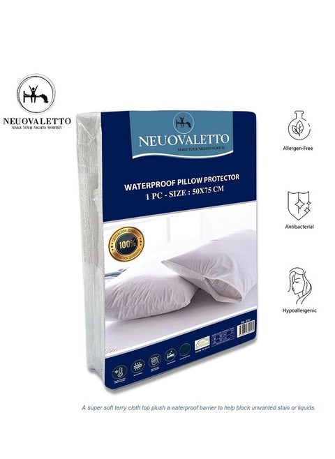 Premium Super Standard Size 75x50 Pillow Protector Waterproof Soft towel Surface