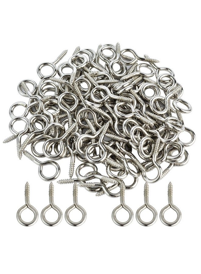ووب 100 قطعة من Wobe، خطافات لولبية على شكل عين، خيط تأخر 1 بوصة، خطافات تعليق ذاتية اللولبة، حلقة مسمار عين مطلية بالزنك - Image 1