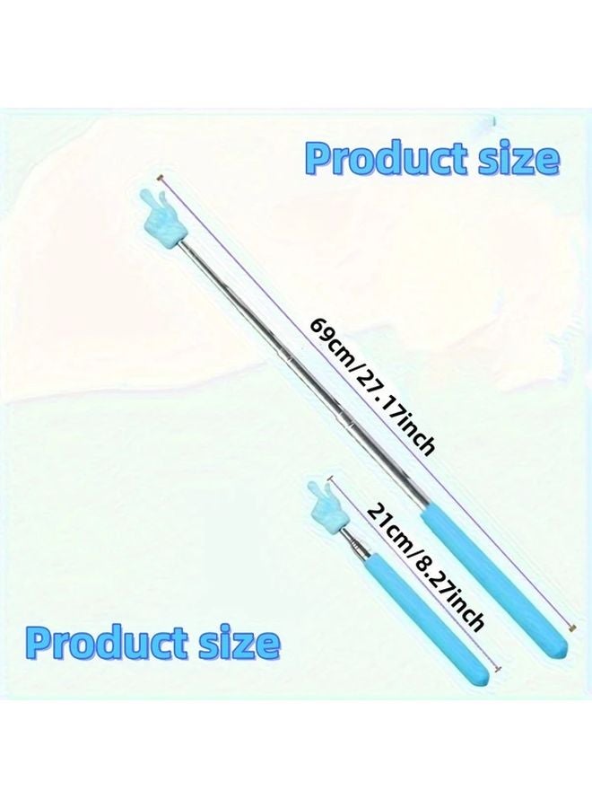 Yellow Extendable Teacher Pointer Metal Tip Adjustable Presentation Stick for Classroom - Image 4