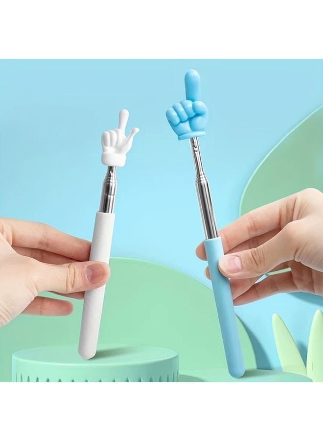 Yellow Extendable Teacher Pointer Metal Tip Adjustable Presentation Stick for Classroom - Image 3