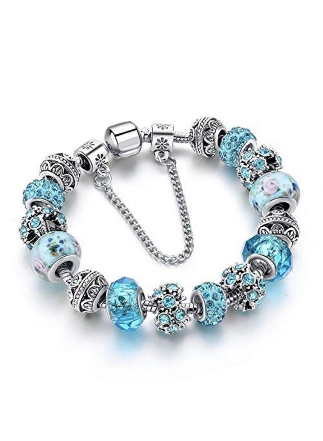 YouBella Valentine Gifts Jewellery for women Oxidised Stylish Latest Crystal Bracelet Bangle Jewellery For Girls and Women (Blue) - Image 1