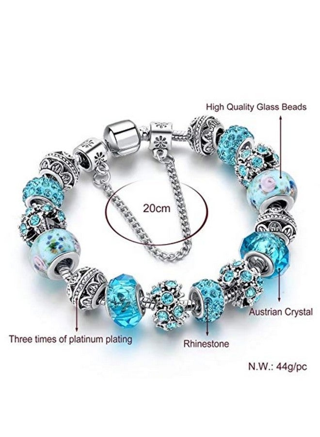 YouBella Valentine Gifts Jewellery for women Oxidised Stylish Latest Crystal Bracelet Bangle Jewellery For Girls and Women (Blue) - Image 4
