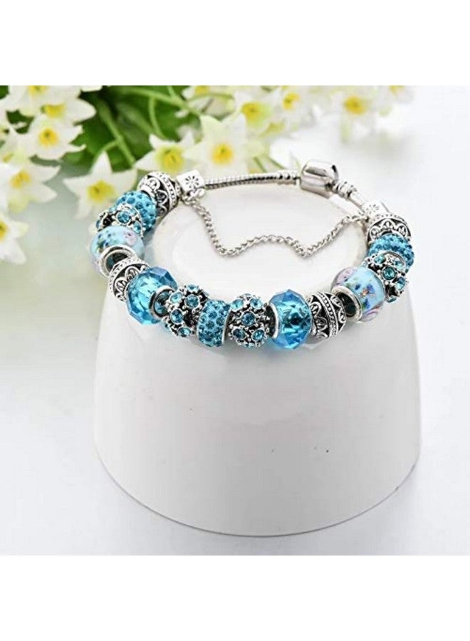 YouBella Valentine Gifts Jewellery for women Oxidised Stylish Latest Crystal Bracelet Bangle Jewellery For Girls and Women (Blue) - Image 3