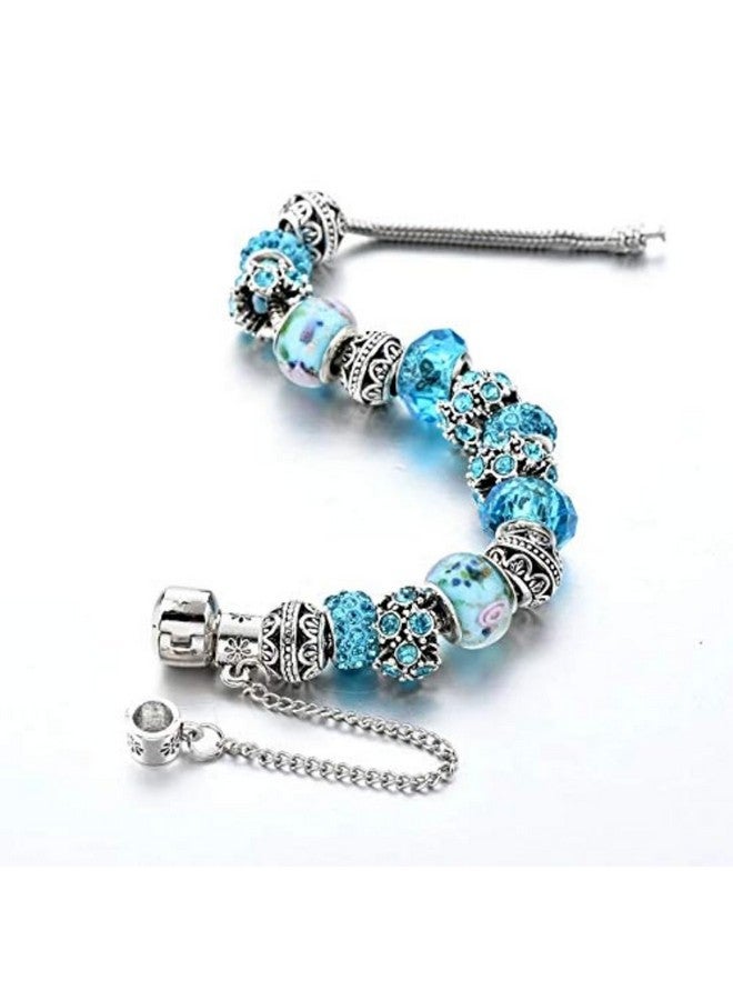 YouBella Valentine Gifts Jewellery for women Oxidised Stylish Latest Crystal Bracelet Bangle Jewellery For Girls and Women (Blue) - Image 5