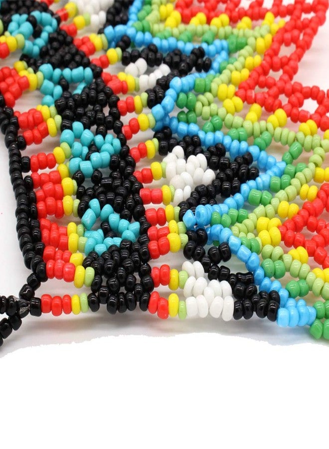 HENGYID Zulu Beaded Bib Necklace - South African Statement Necklace in Multicolor - Maasai Style - Sister Gifts (Color N) - Image 5