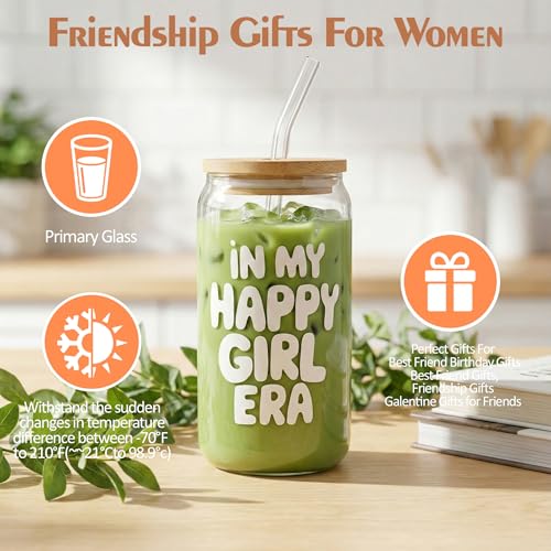 MHSMHL Best Friend Bestie Birthday Gifts for Women, Friendship Gifts for Women, Best Friend Gift Basket Galentines Gifts Valentines Day Gift for Friends Spa Care Box with 16oz Glass Cup - Image 3