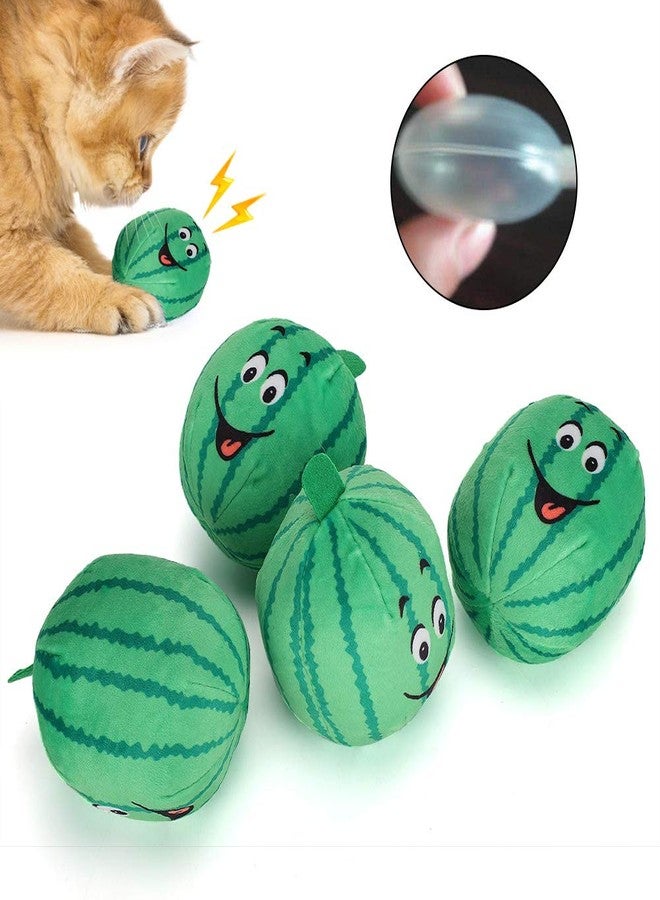 Naroote Dog Toys for Aggressive Chewers, Dog Toys for Small Dogs Dog Squeaky Toys Interactive Stuffed Relieve Boredom Pet Supplies 4Pcs Watermelon Toy Pet Plush Toy for Small Large Dogs, - Image 2