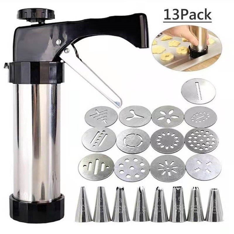 Cookie gun mold for making cookies, cookie press, stainless steel piping tips set, baking tools