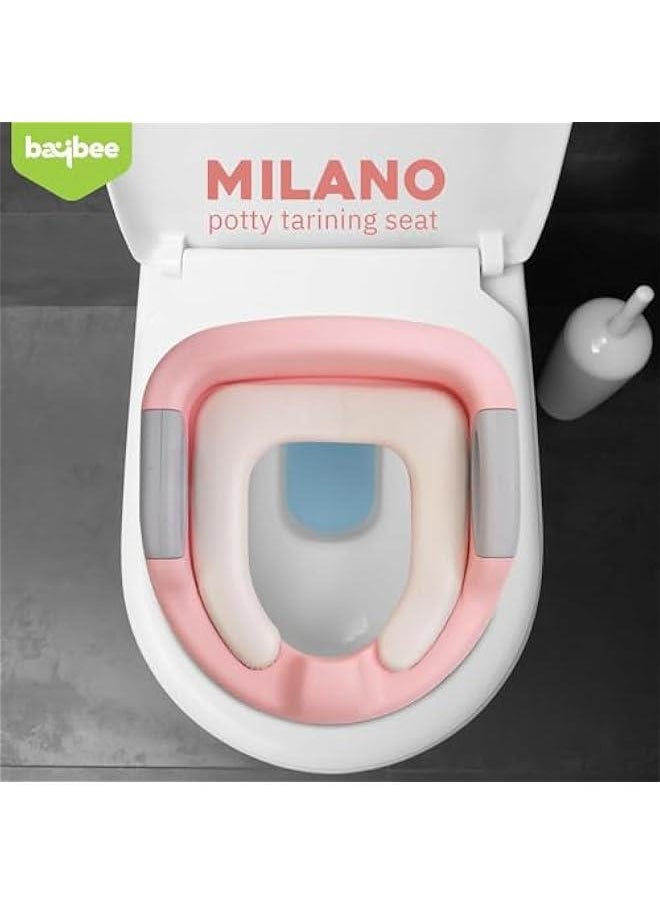 Gonice Baybee Milano Baby Potty Training Seat for Kids, Toilet Seat for Baby with Soft Cushion Seat | Toilet Training Seat with Comfortable Seating | Kids Potty Chair for 0 to 5 years (Pink)  - Image 2