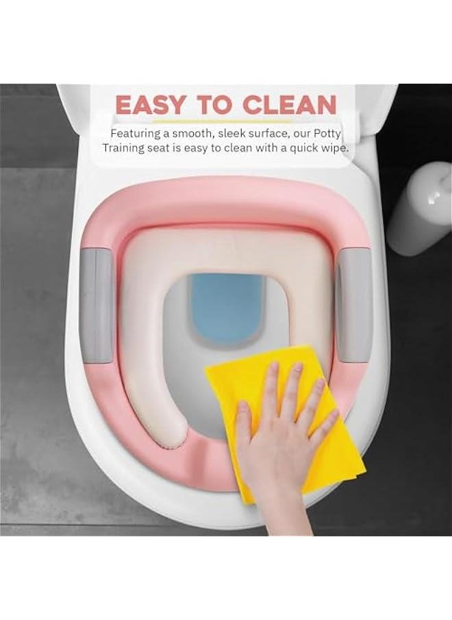 Gonice Baybee Milano Baby Potty Training Seat for Kids, Toilet Seat for Baby with Soft Cushion Seat | Toilet Training Seat with Comfortable Seating | Kids Potty Chair for 0 to 5 years (Pink)  - Image 4