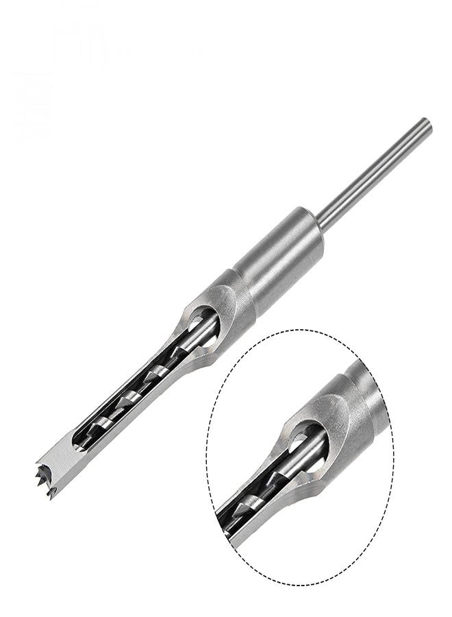 uptodateproducts مجموعة أدوات كهربائية حديثة من uptodateproducts، تتضمن مثقابًا مربعًا بقطر 9.5 مم، وإزميلًا مجوفًا من الفولاذ عالي الكربون بقطر 3/8 بوصة، مناسبة لأعمال النجارة. - Image 5