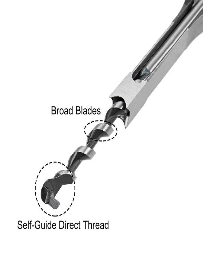 uptodateproducts مجموعة أدوات كهربائية حديثة من uptodateproducts، تتضمن مثقابًا مربعًا بقطر 9.5 مم، وإزميلًا مجوفًا من الفولاذ عالي الكربون بقطر 3/8 بوصة، مناسبة لأعمال النجارة. - Image 4