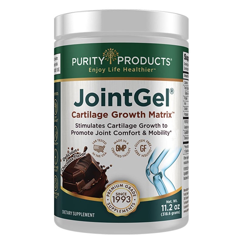 Purity Products JointGel Formula - Collagen Peptides + MSM - Supports Joint Function + Flexibility While Fortifying Joint Cartilage - Dual Action - Daily Powder - 30 Servings (30 Servings, Chocolate) - Image 1
