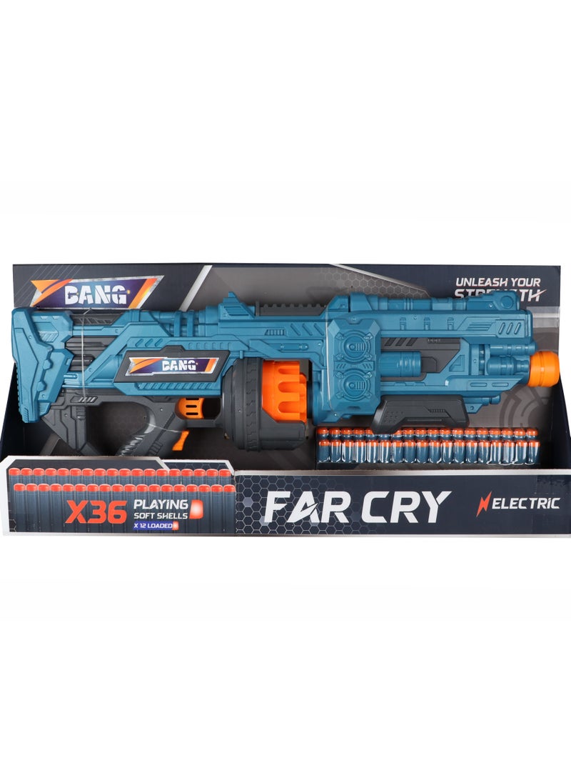 Bang Bang - Far Cry Toy Gun with 36 Bullets, Electric Firing, Long Range Shooting for Kids  - Image 1