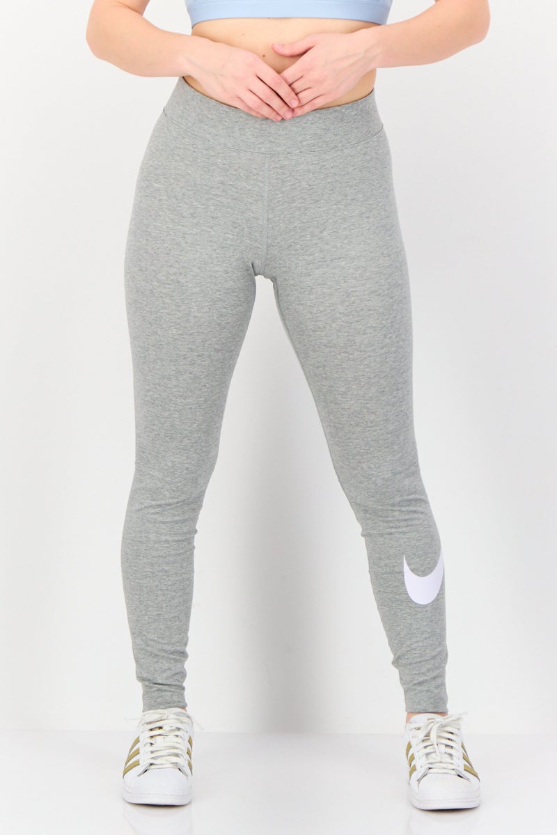 Nike Women Tight Fit Running Leggings, Heather Grey  - Image 1
