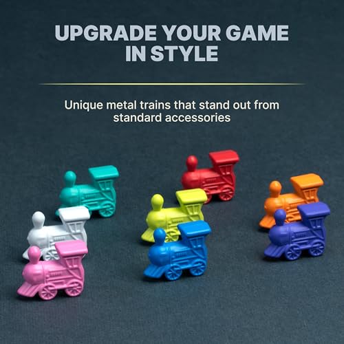Queensell Set of 10 Metal Mexican Train Trains Mexican Train Accessories for Classic Domino Game Mexican Train Game Pieces for Mexican Train Dominoes - Image 5
