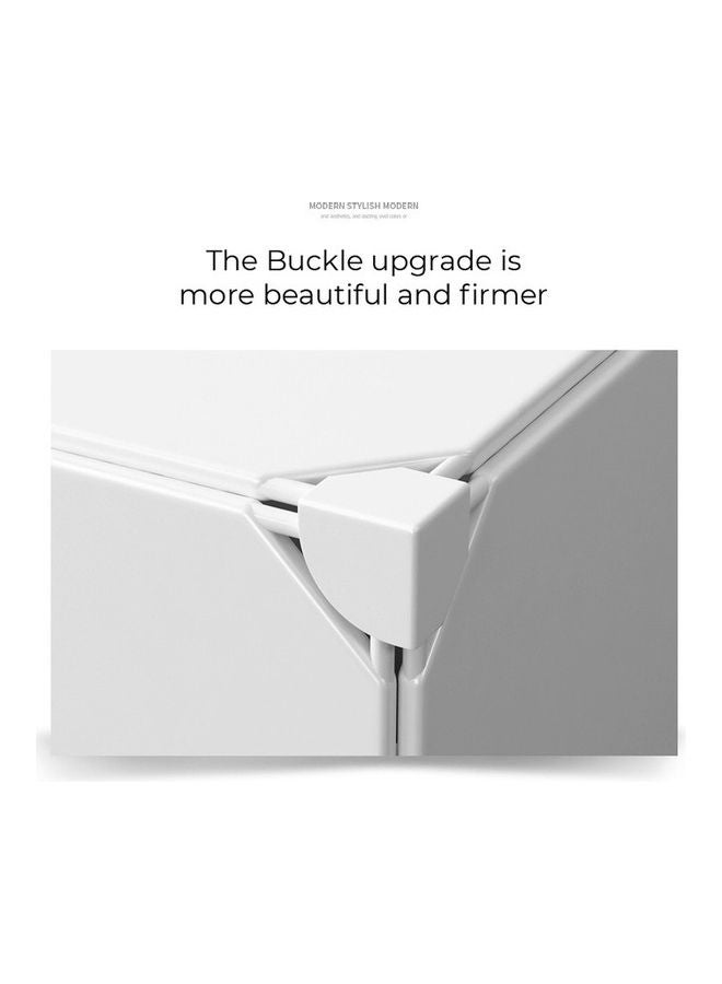 Multi-steps Adjustable Plastic Shoe Organizer White 61 x 31 x 93cm - Image 3