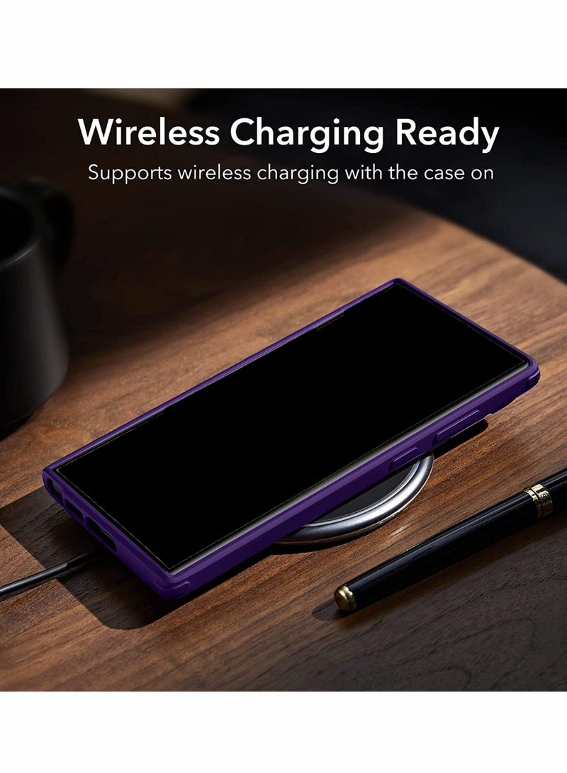 Wtech Soft Silicone Magsafe Magnetic Camera Folding Bracket Holder Stand Case Cover For Samsung Galaxy S24 Ultra 5G 2024 Eggplant Purple - Image 4