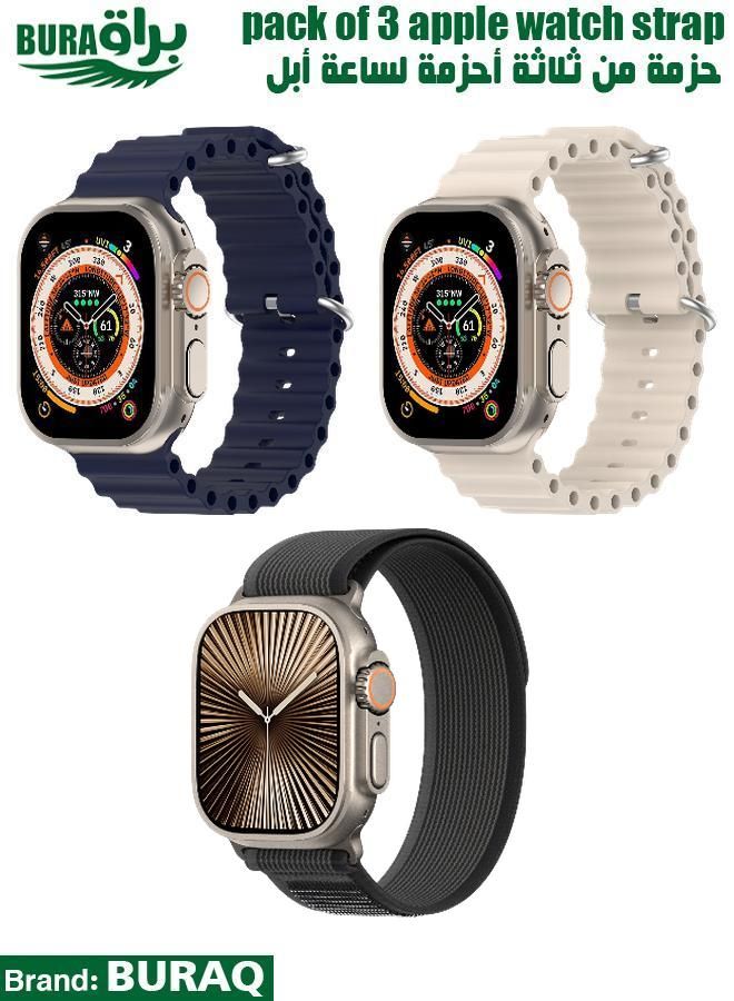 Apple Watch Band Strap For Apple Watch Ultra 2/Ultra 49mm, Series 10 46mm, 9/8/7 45mm, SE2/SE/6/5/4 44mm, 3/2/1 42mm