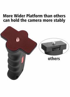 KASTWAVE Camera Handle Grip, Stabilizers 1/4"" Camera Handheld Stabilizer with Wrist Strap, Handle Grip Support Mount for DSLR Camera Camcorder Smartphone Action Camera Led Video Light  - Image 4