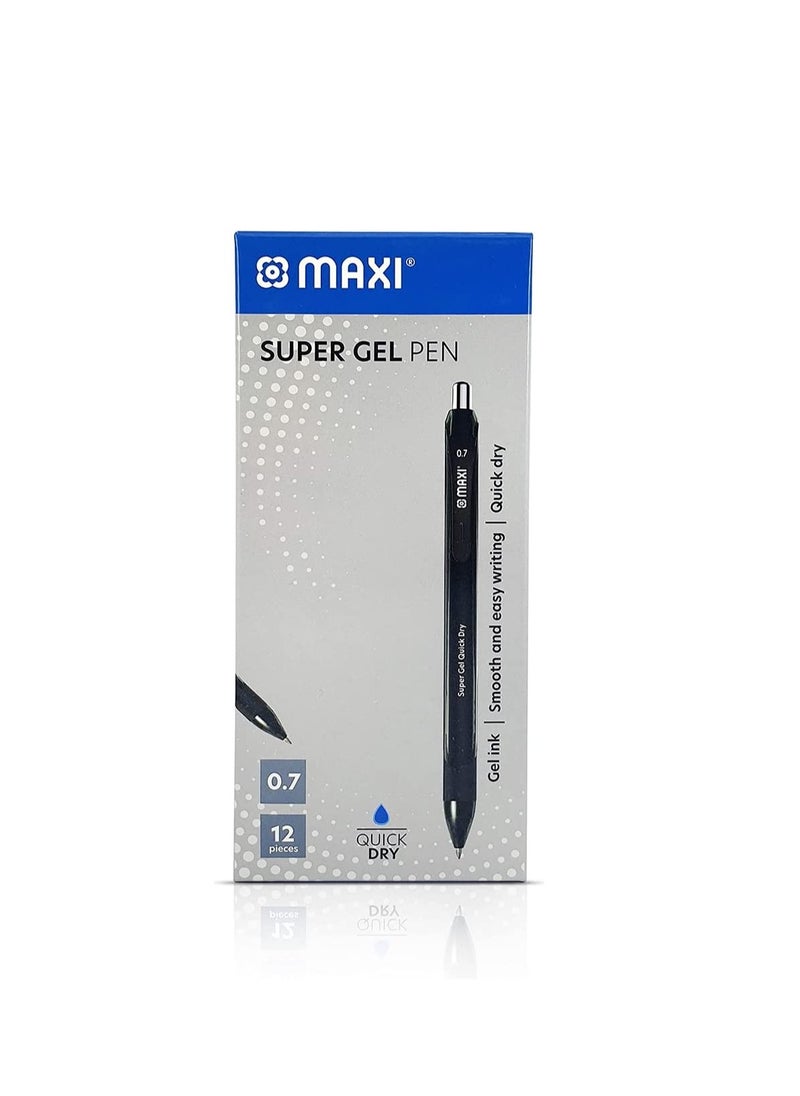 Maxi MAXI GEL PEN 0.7MM BOX OF 12 PC BLACK, GP7BL  - Image 1