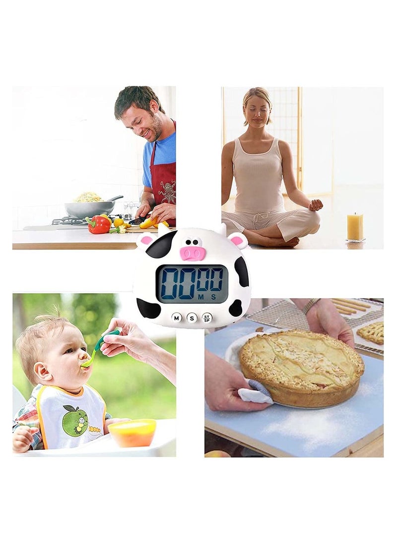 KASTWAVE Kitchen Timer, White   Cartoon Animal Countdown Timer, Magnetic Digital Cooking Timer, Hangable Alarm Clock With Stand, Used For Cooking And Baking Sports Games  - Image 4