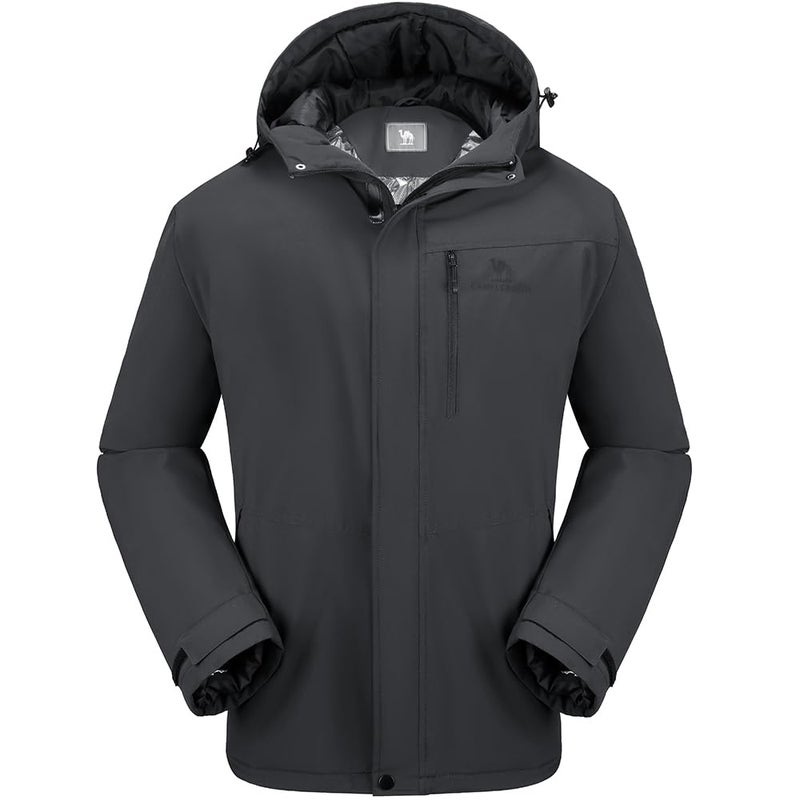 CAMEL CROWN Men's Winter Coat Waterproof Ski Jacket Hooded Windbreaker with Thermal Insulated for Snow Rain Hiking Outdoor - Image 1